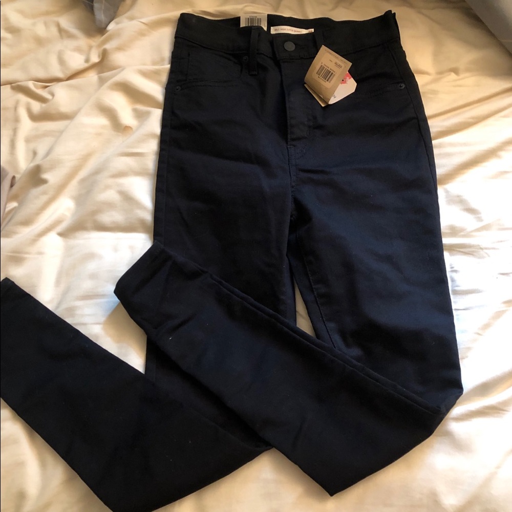 Levi’s Black Mile High Super Skinny Jeans